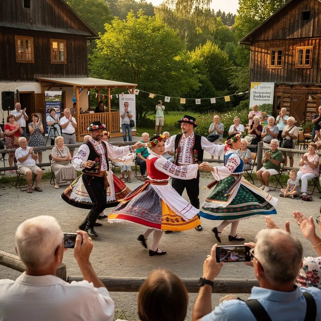 Zábavné atrakce na slavnostních trzích v Brně během vánočního období.