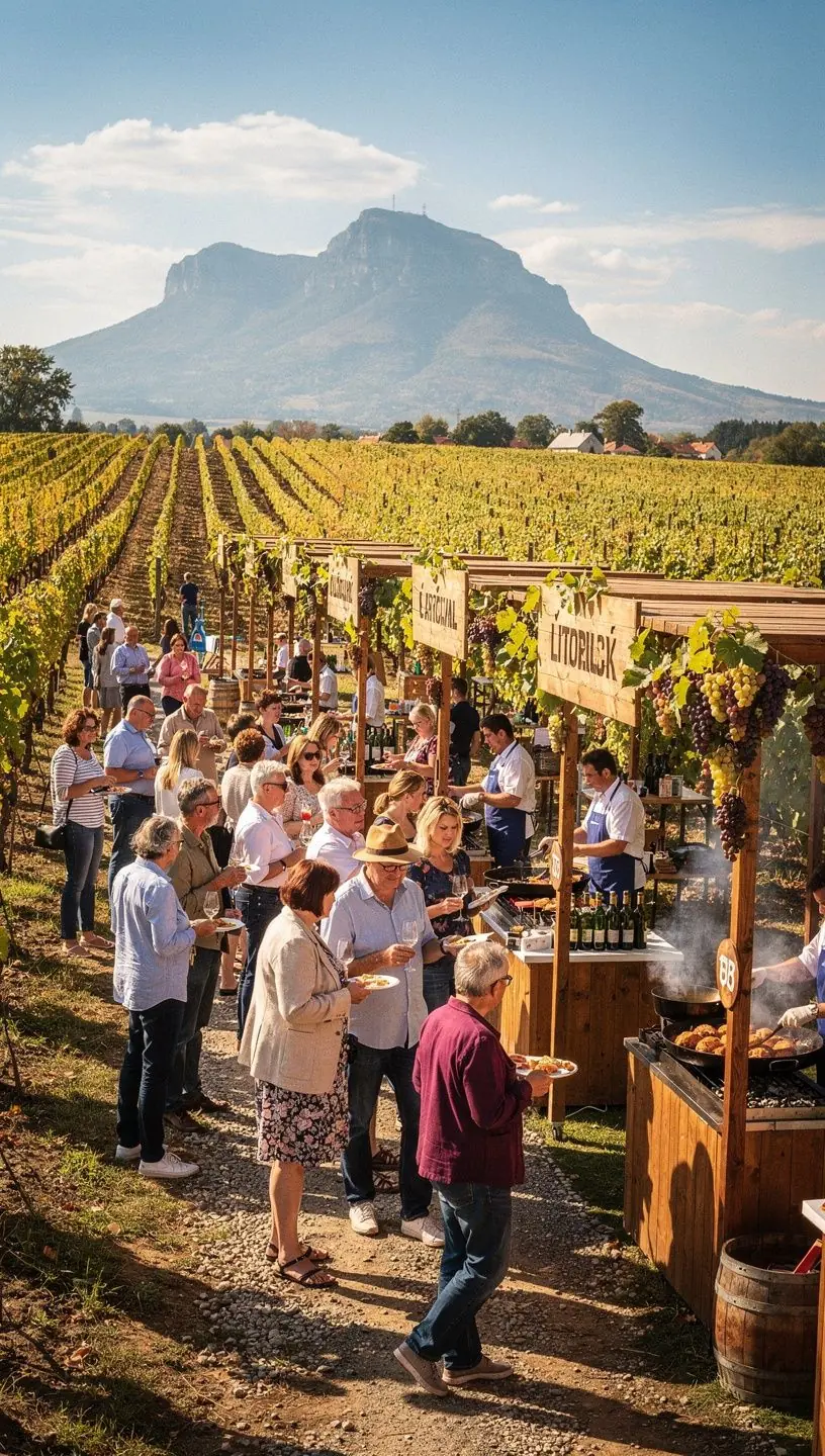 Krásný pohled na historické náměstí v Praze během kulturního festivalu.